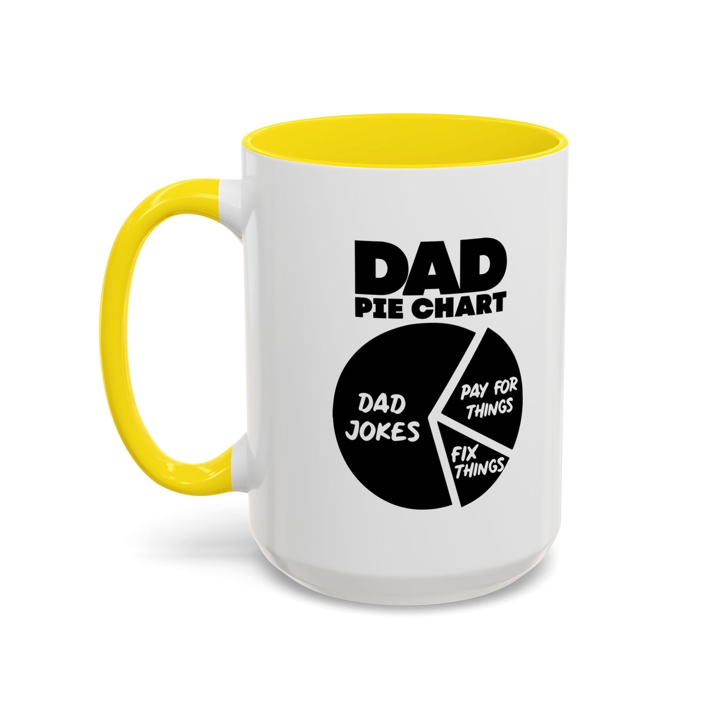 DAD PIE CHART Accent BiColor Funny Sarcastic Mug