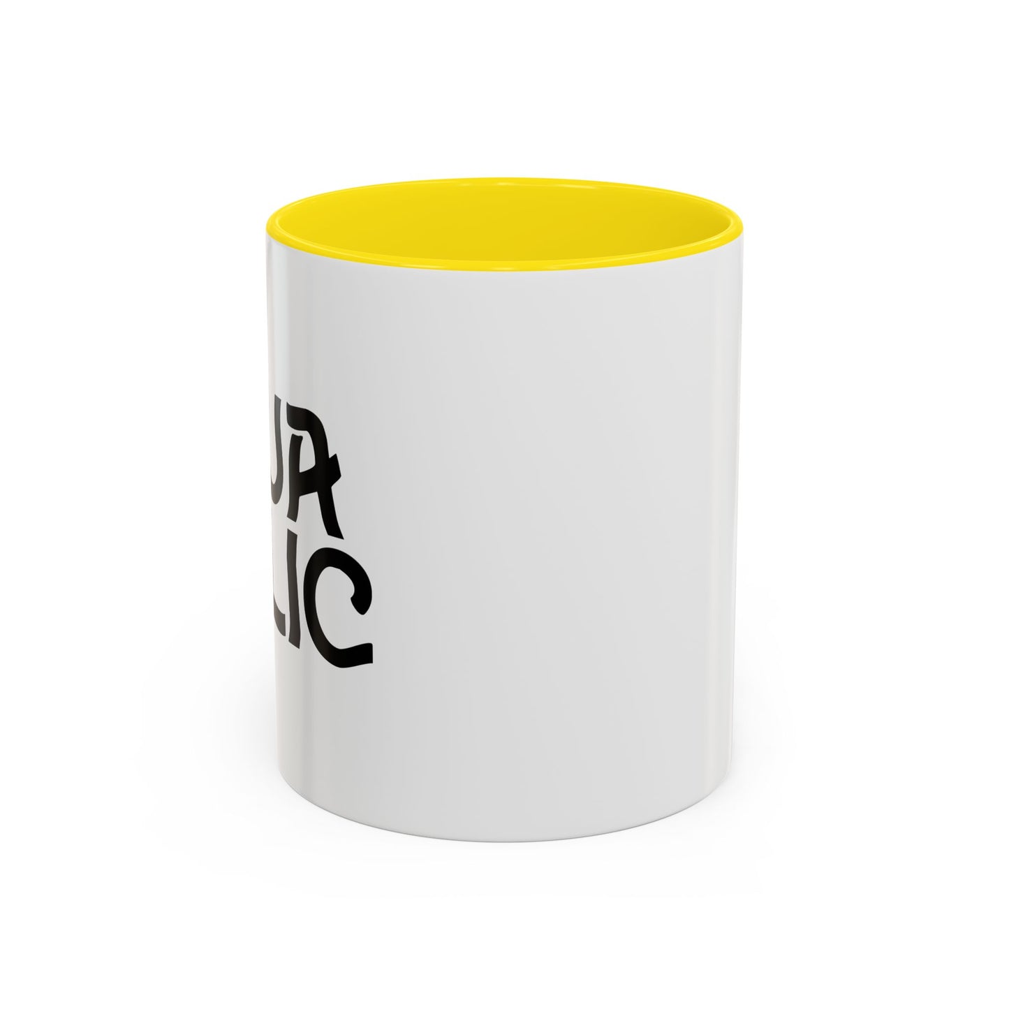 AQUAHOLIC Accent BiColor Funny Sarcastic Mug