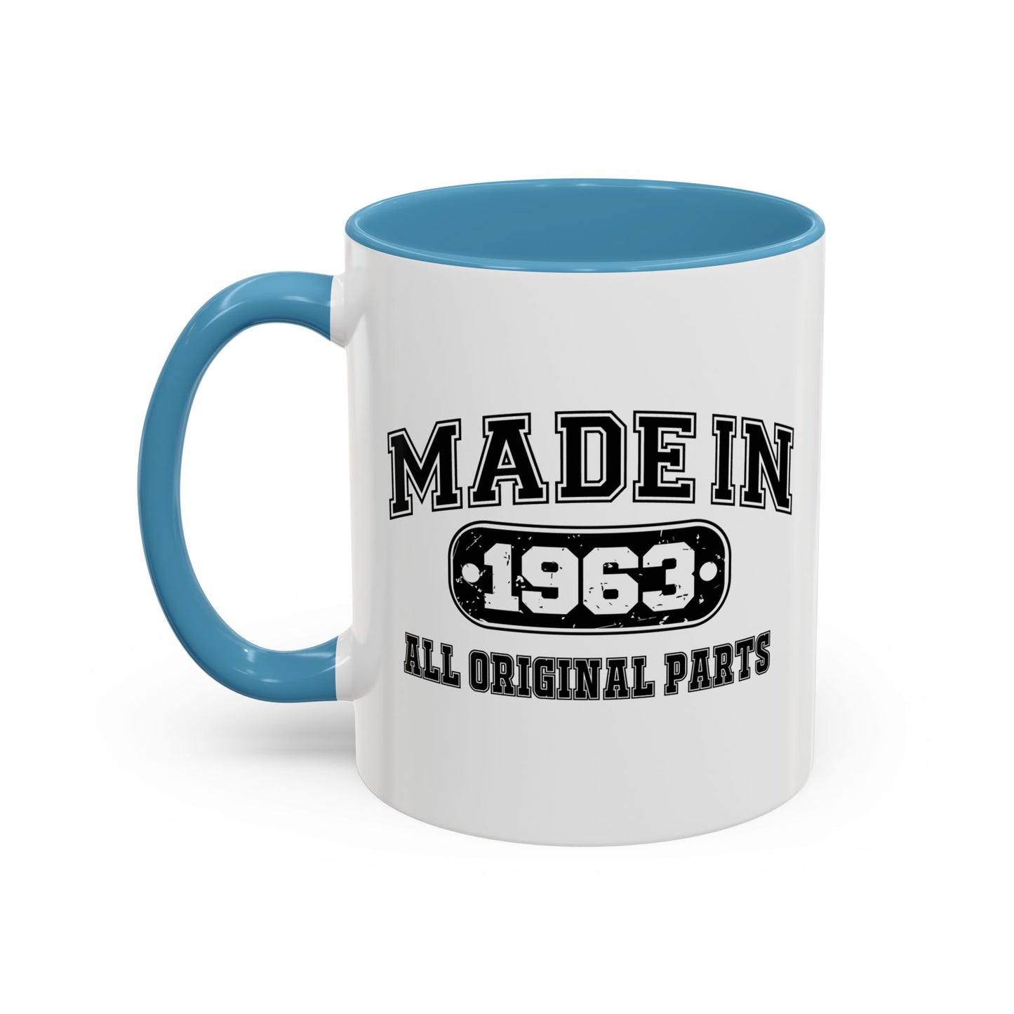 MADE IN 1963 Accent BiColor Funny Sarcastic Mug