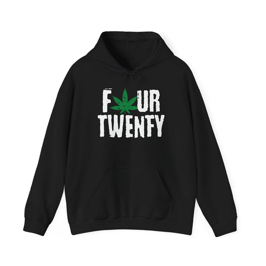 FOUR TWENTY - Premium Unisex Funny Sarcastic Black Hoodie Sweatshirt