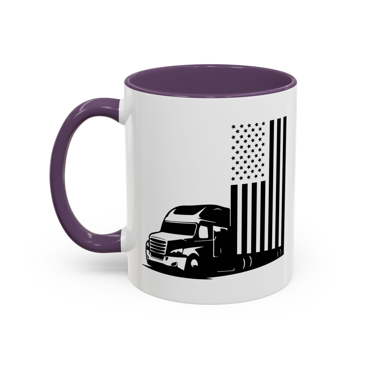 DISTRESS TRUCK AMERICAN FLAG Accent BiColor Funny Sarcastic Mug