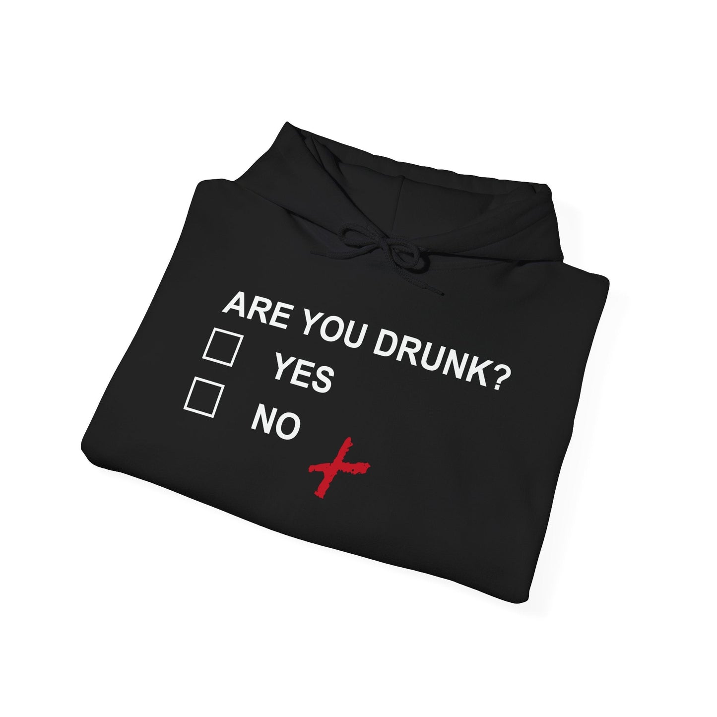 ARE YOU DRUNK - Premium Unisex Funny Sarcastic Black Hoodie Sweatshirt