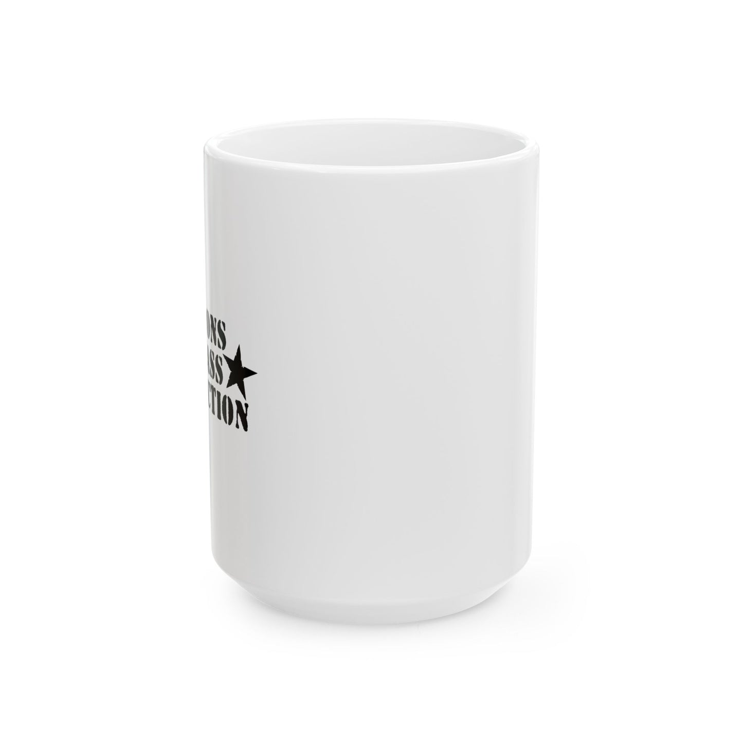 WEAPONS OF MASS DISTRACTION FUNNY SARCASTIC WHITE MUG