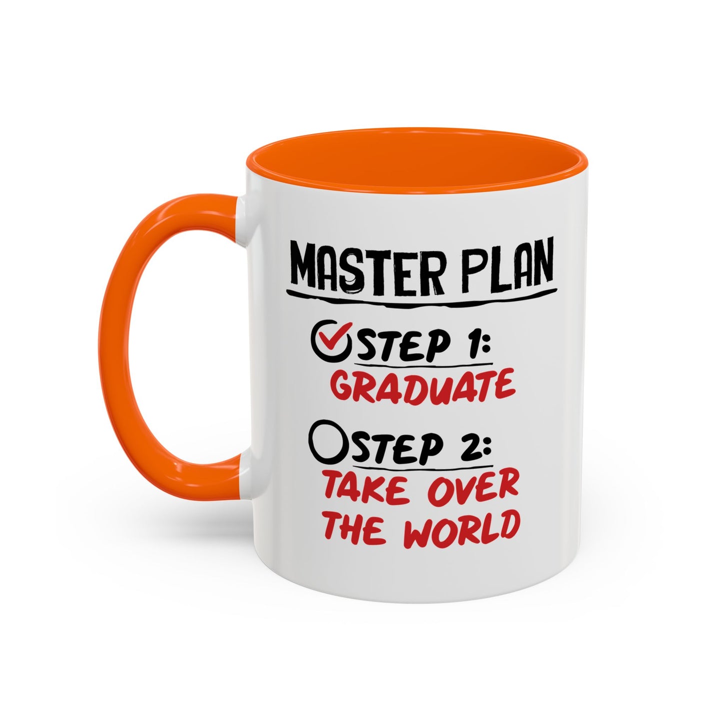 MASTER PLAN Accent BiColor Funny Sarcastic Mug