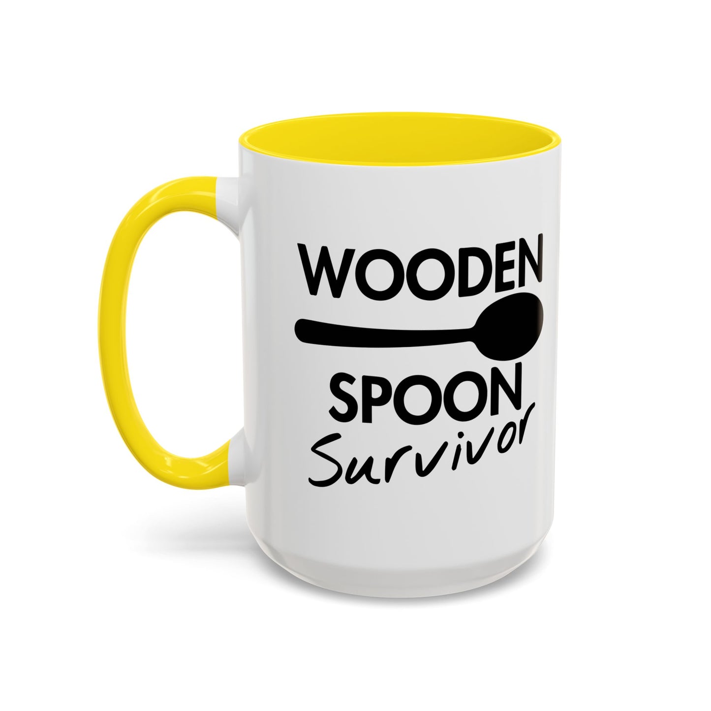 WOODEN SPOON SURVIVOR Accent BiColor Funny Sarcastic Mug