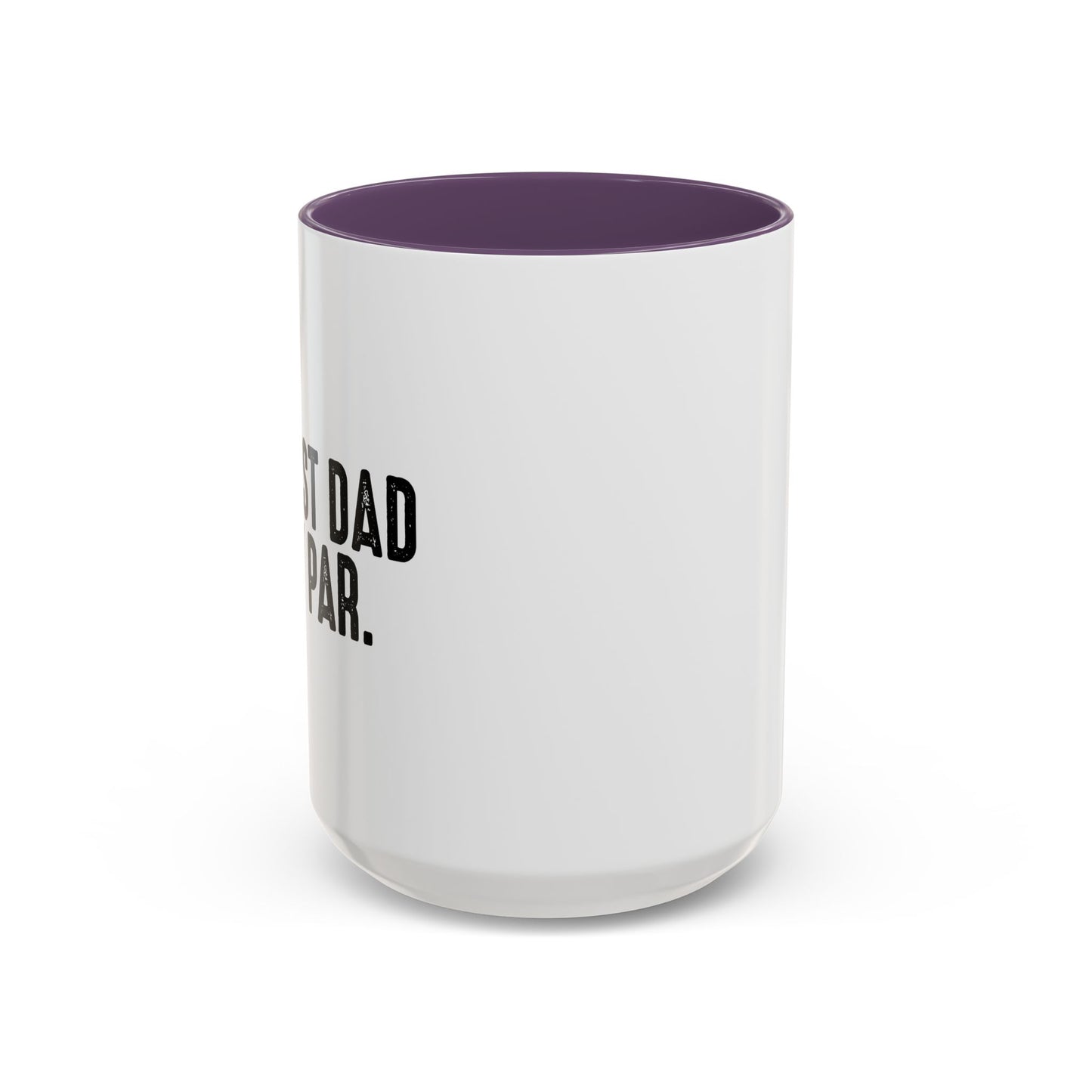 BEST DAD BY PAR Accent BiColor Funny Sarcastic Mug