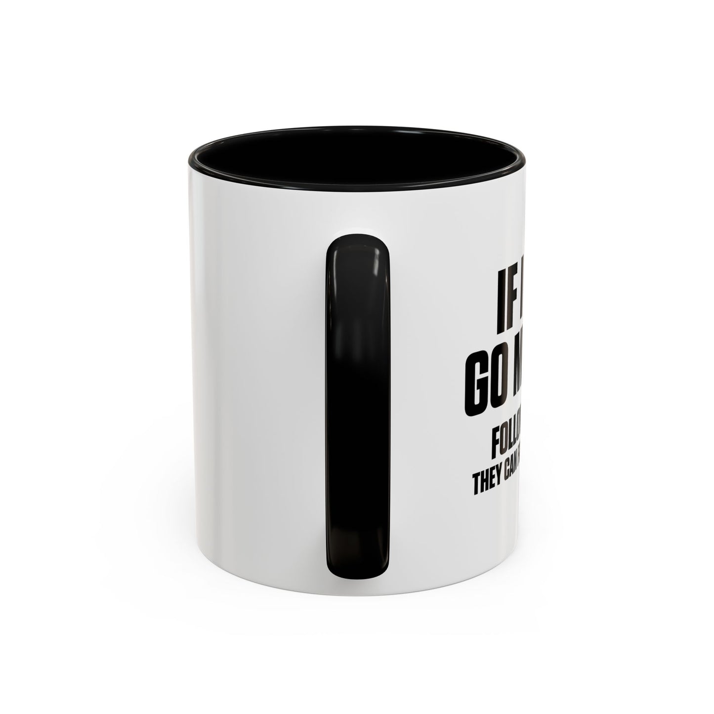 FOLLOW MY KIDS Accent BiColor Funny Sarcastic Mug