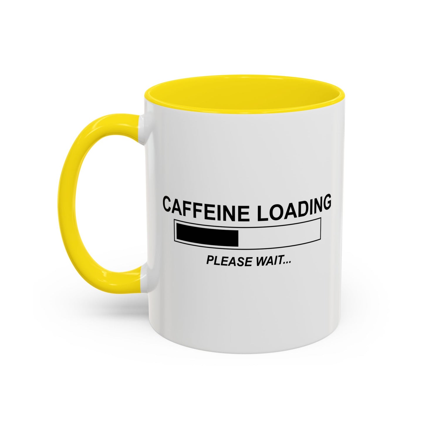 CAFFEINE LOADING Accent BiColor Funny Sarcastic Mug