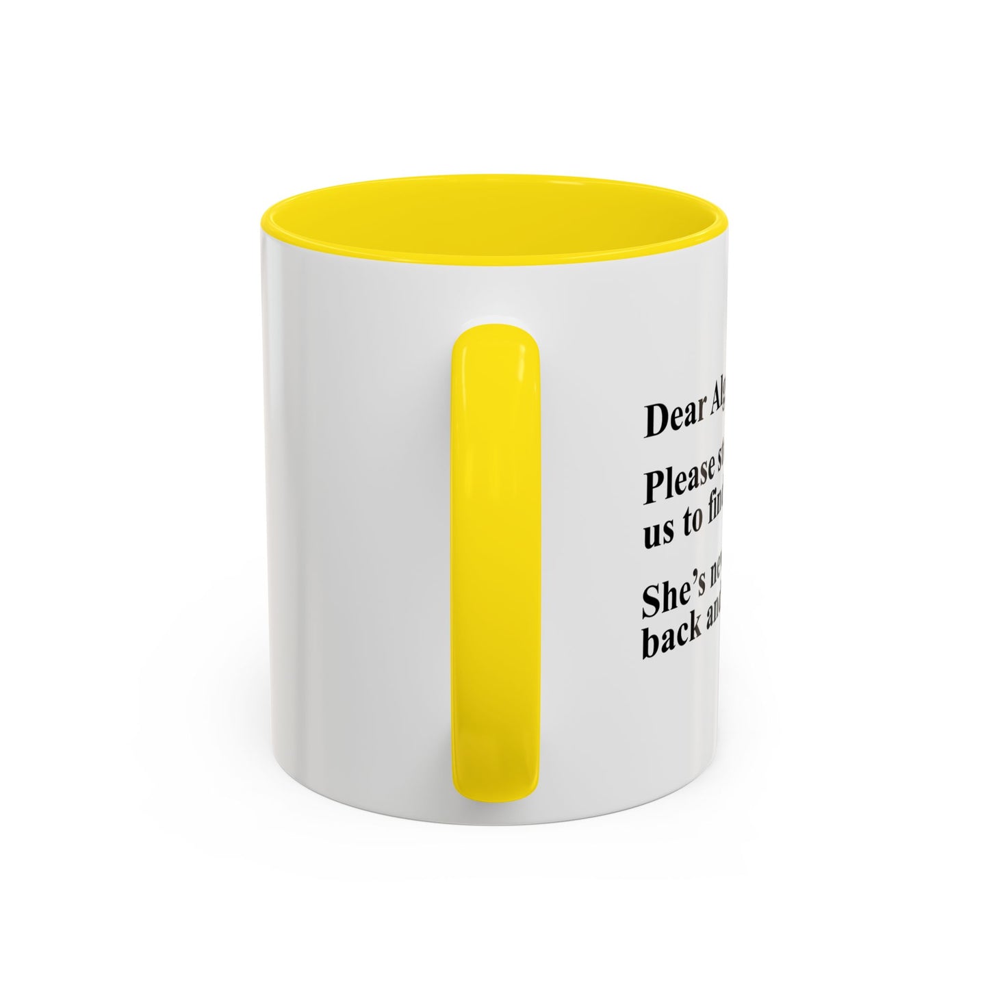 DEAR ALGEBRA Accent BiColor Funny Sarcastic Mug