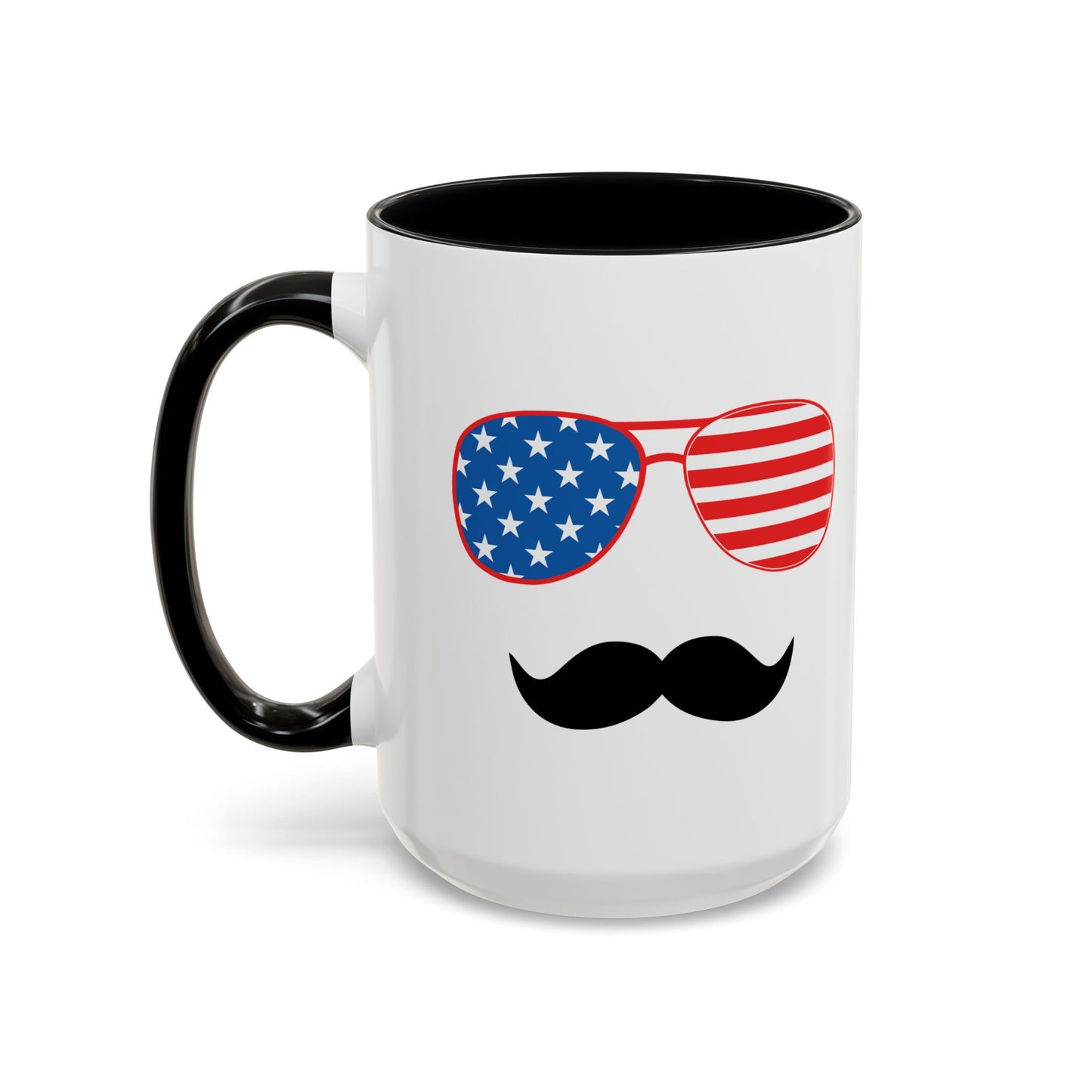 4TH OF JULY SUNGLASSES Accent BiColor Funny Sarcastic Mug