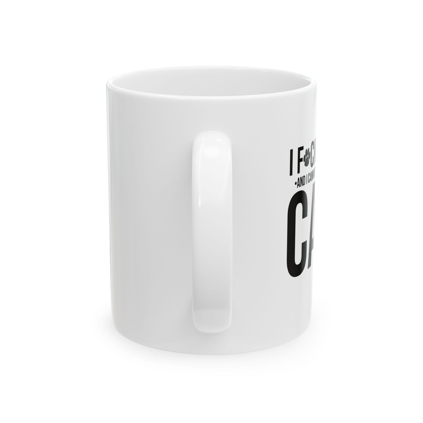 LOVE CATS AND I CANNOT STRESS THIS ENOUGH FUNNY SARCASTIC WHITE MUG