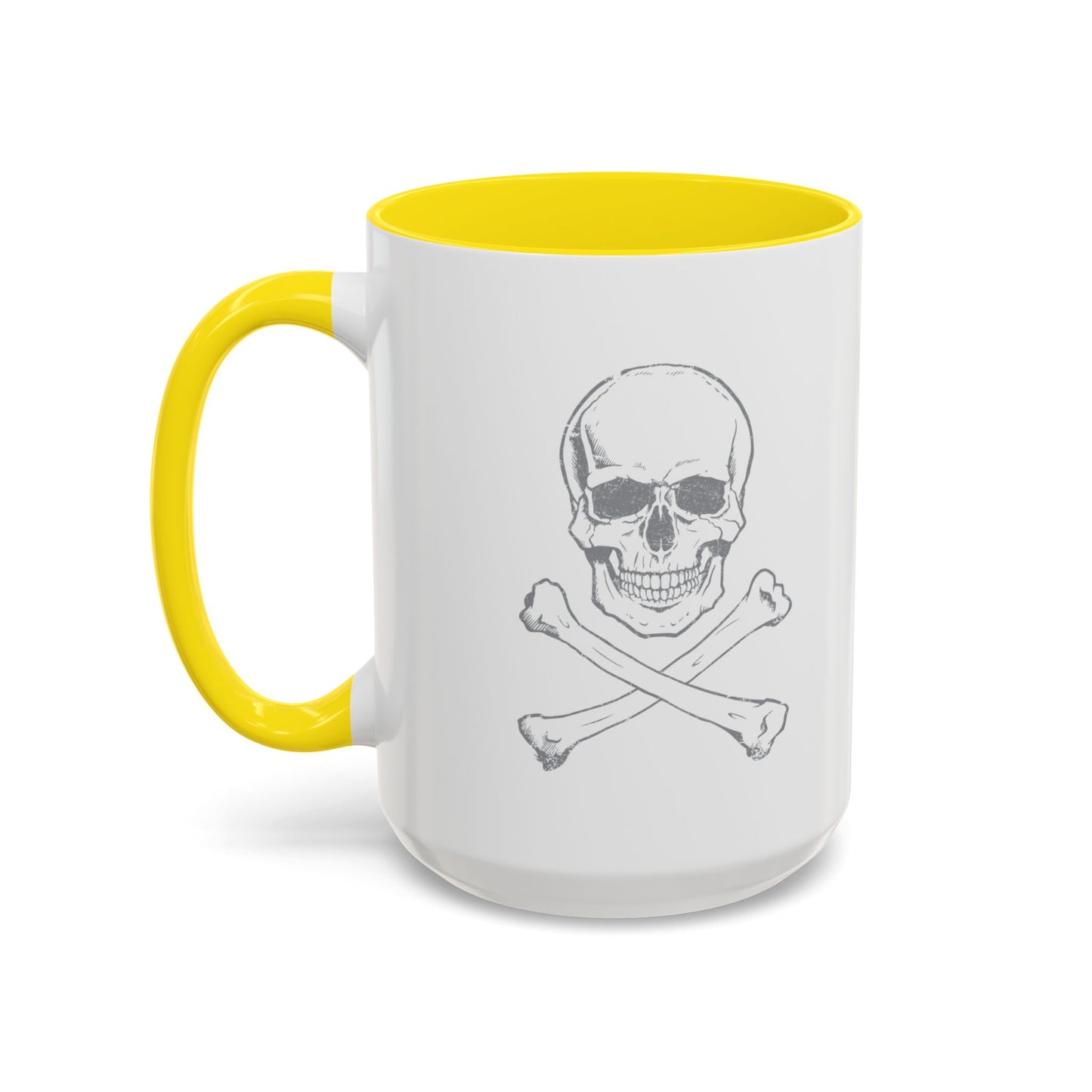 SKETCHY SKULL Accent BiColor Funny Sarcastic Mug