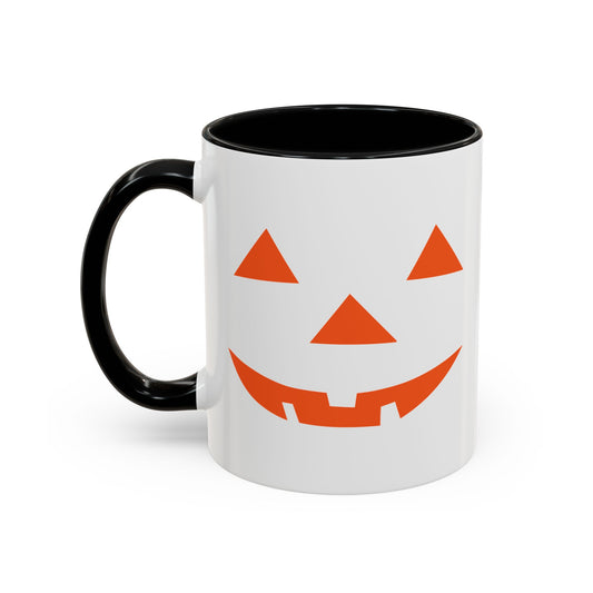 JACK O' LANTERN PUMPKIN HALLOWEEN EVIL SMILE Accent BiColor Funny Sarcastic Mug