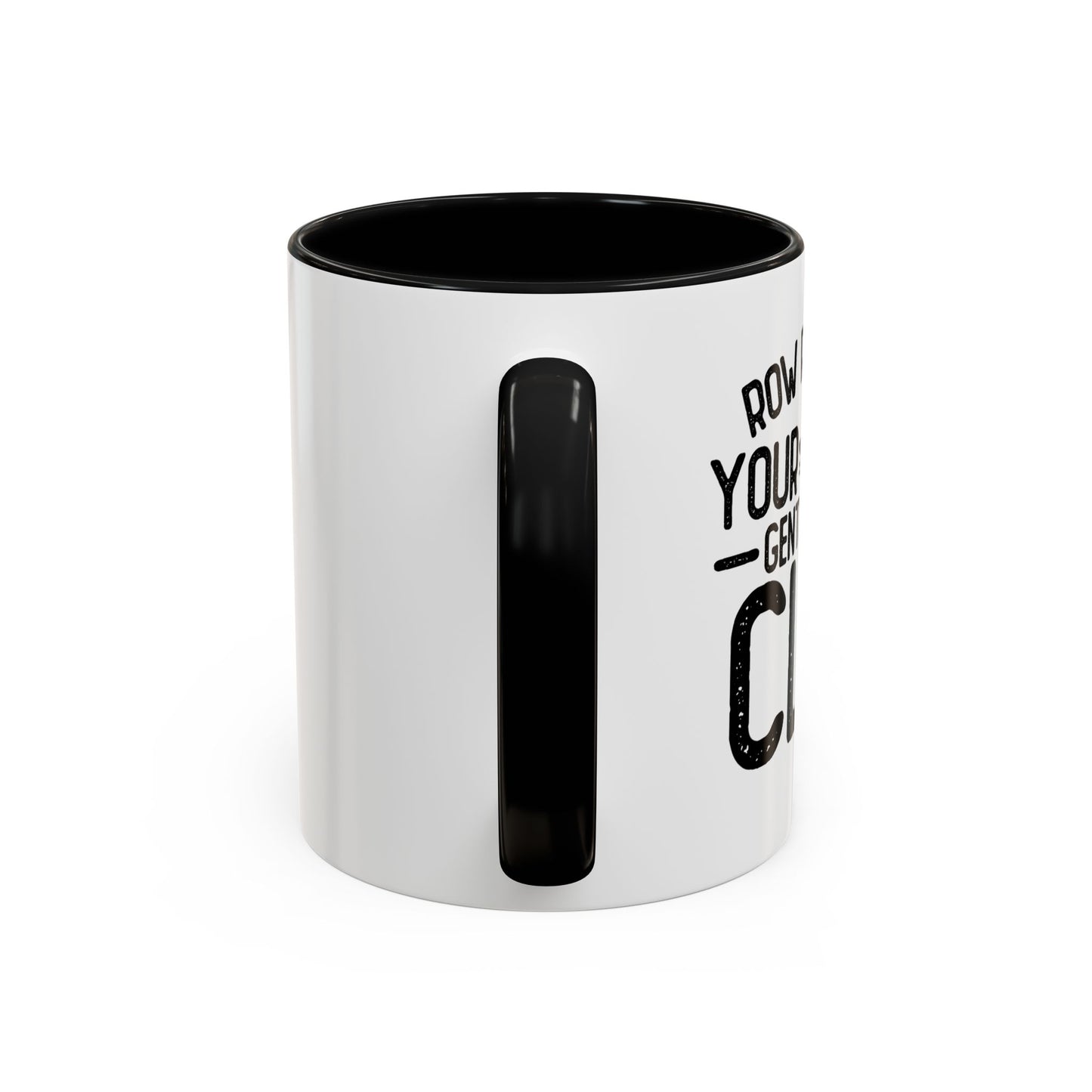 GENTLY OFF A CLIFF Accent BiColor Funny Sarcastic Mug