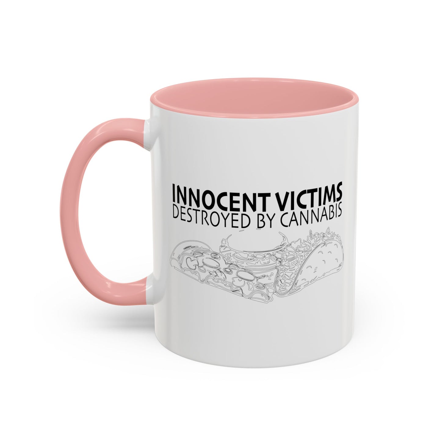 VICTIMS OF CANNABIS Accent BiColor Funny Sarcastic Mug