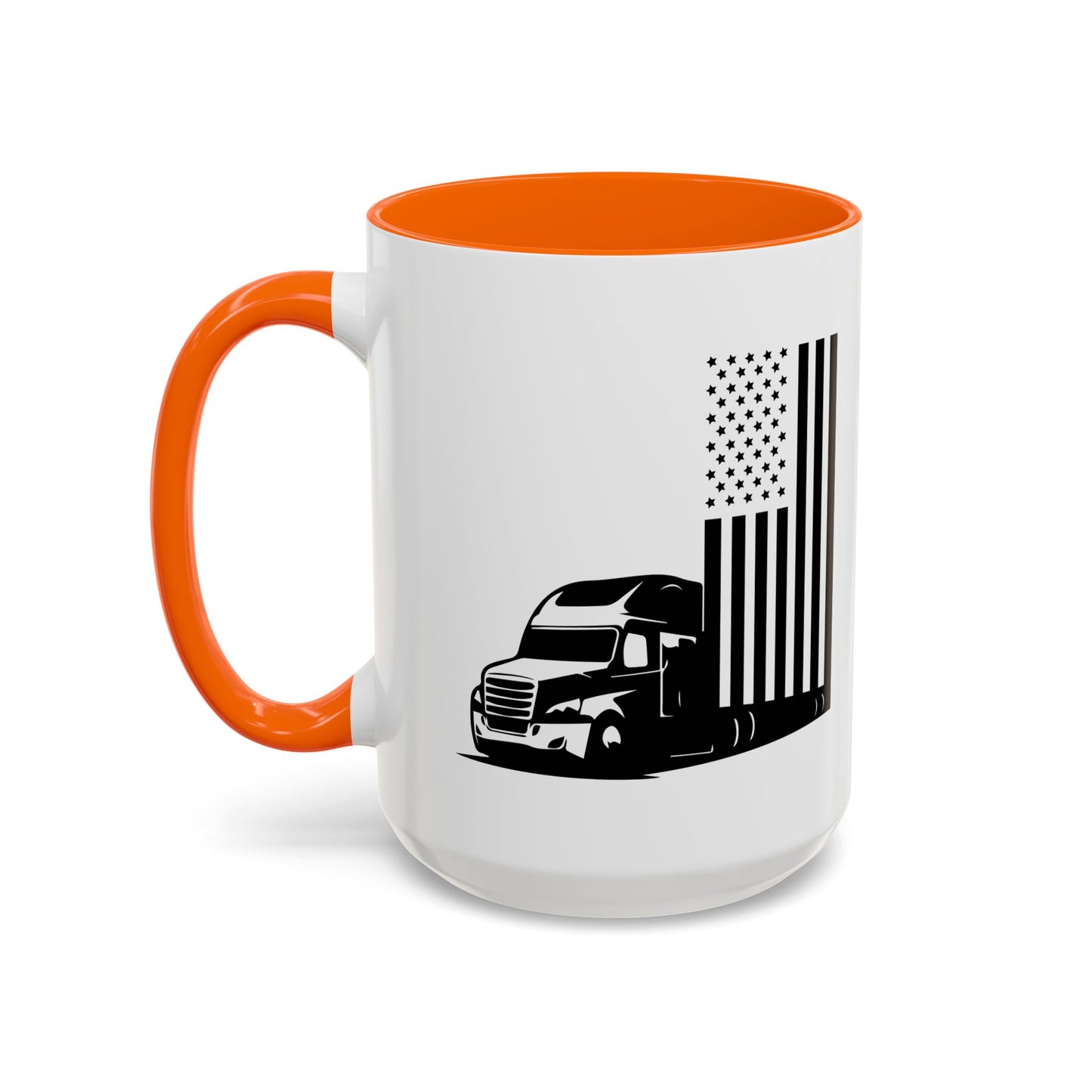 DISTRESS TRUCK AMERICAN FLAG Accent BiColor Funny Sarcastic Mug