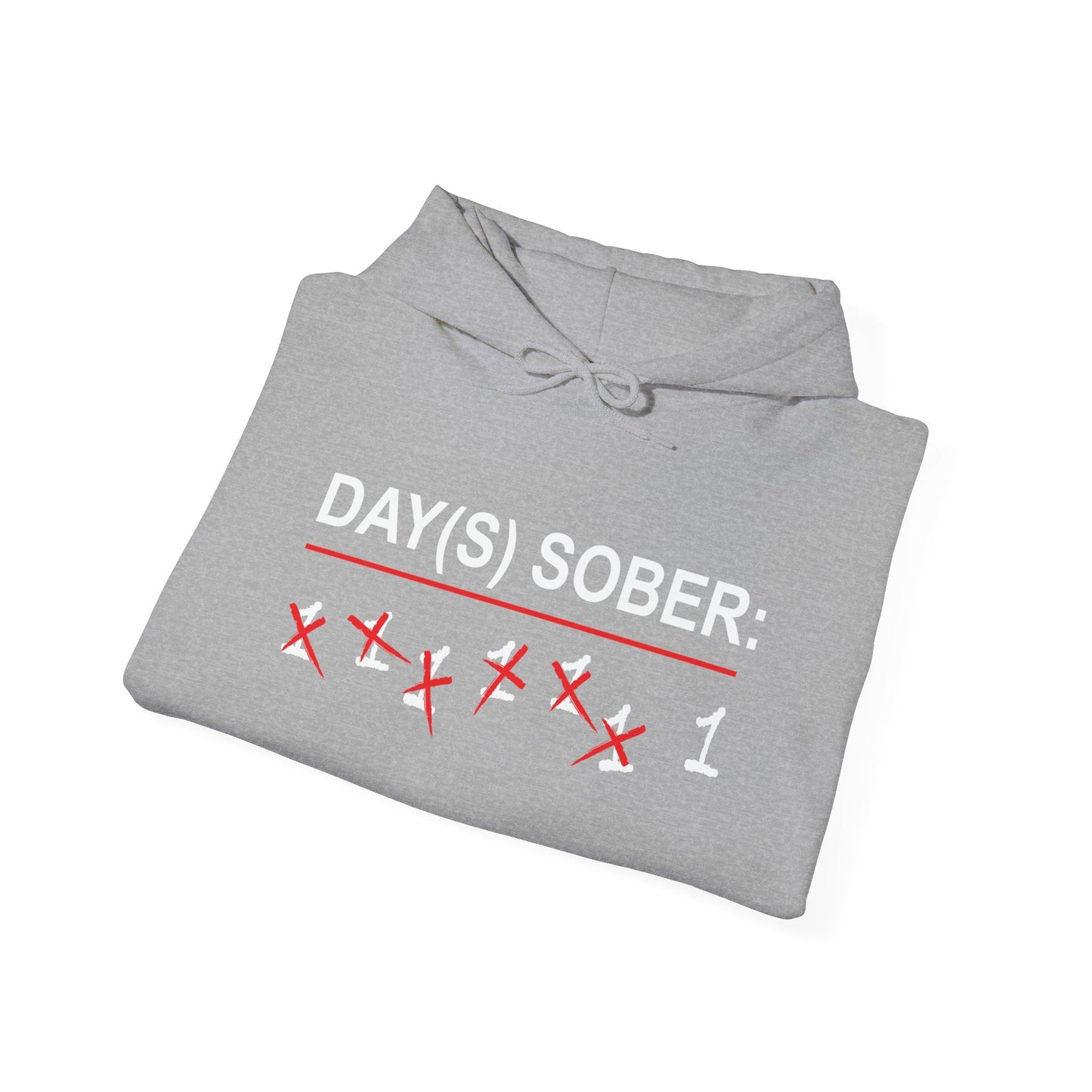 DAY(S) SOBER - Premium Unisex Funny Sarcastic Black Hoodie Sweatshirt