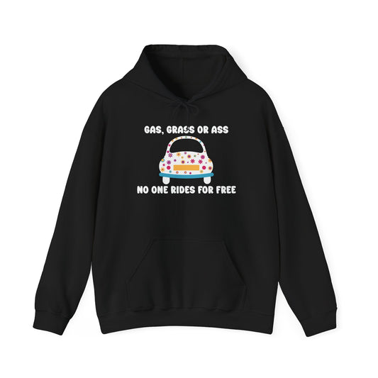 NO ONE RIDES 4 FREE - Premium Unisex Funny Sarcastic Black Hoodie Sweatshirt