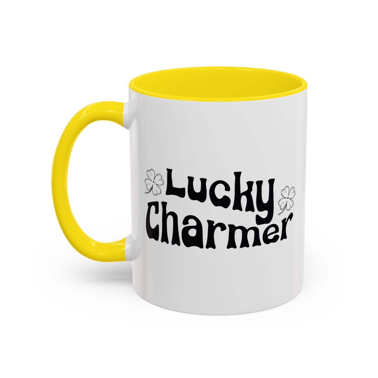 LUCKY CHARMER Accent BiColor Funny Sarcastic Mug