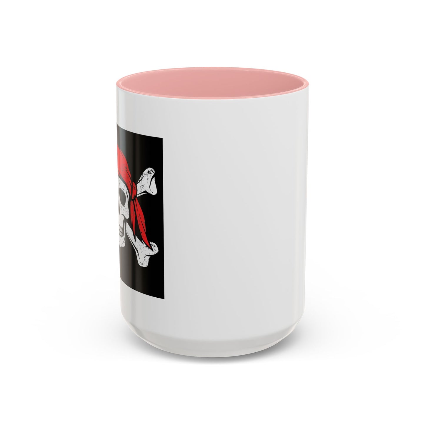 RED BANDANA SKULL Accent BiColor Funny Sarcastic Mug