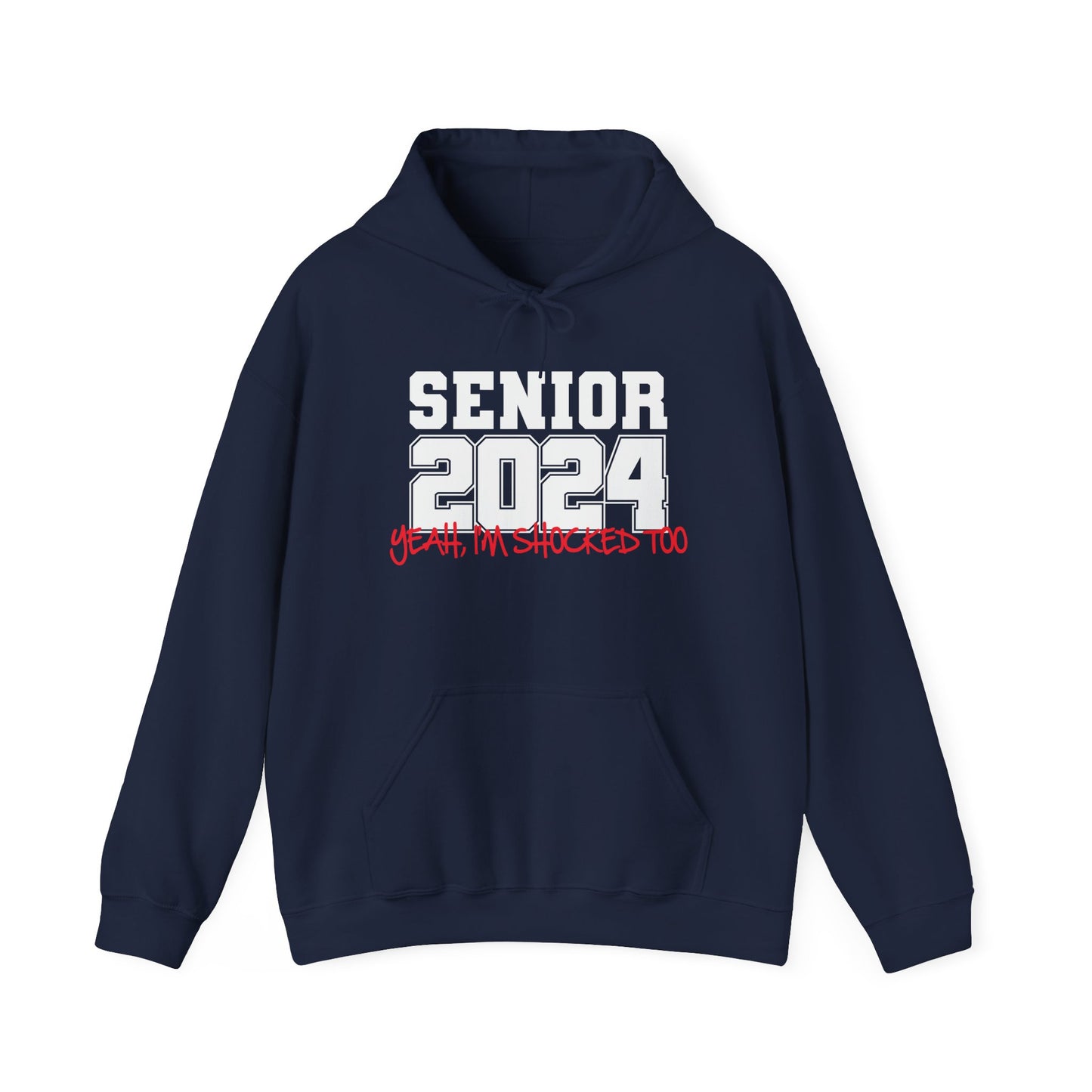 SENIOR 2024 - Premium Unisex Funny Sarcastic Black Hoodie Sweatshirt