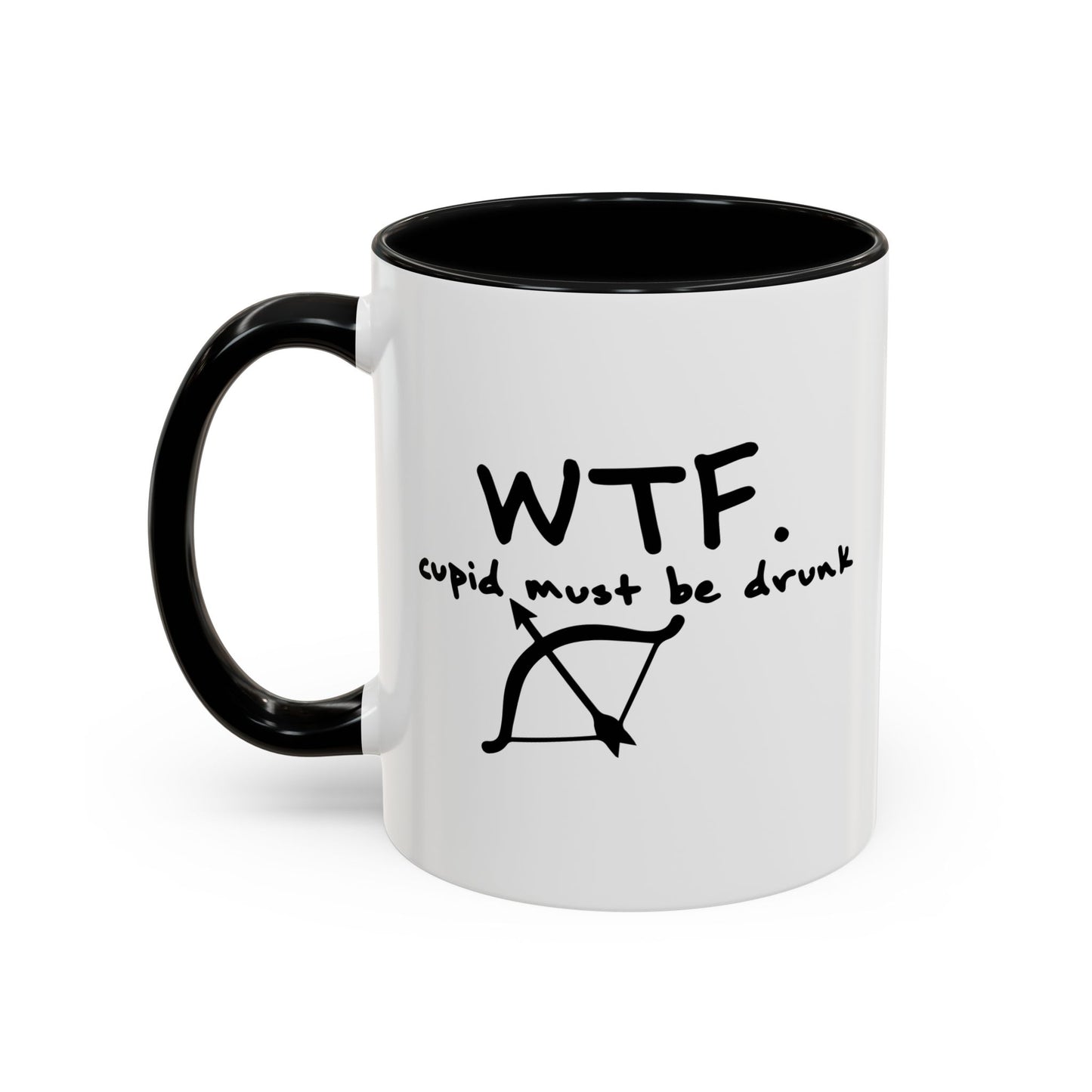 WTF. CUPID Accent BiColor Funny Sarcastic Mug