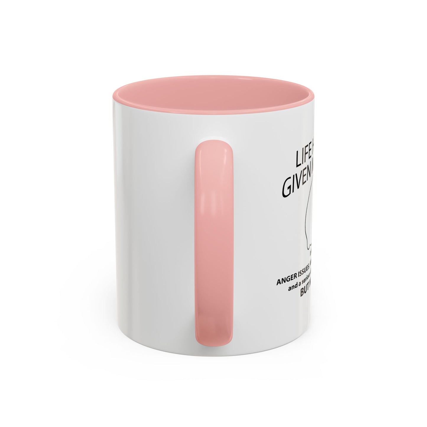 LIFE HAS NEVER GIVEN ME LEMONS Accent BiColor Funny Sarcastic Mug