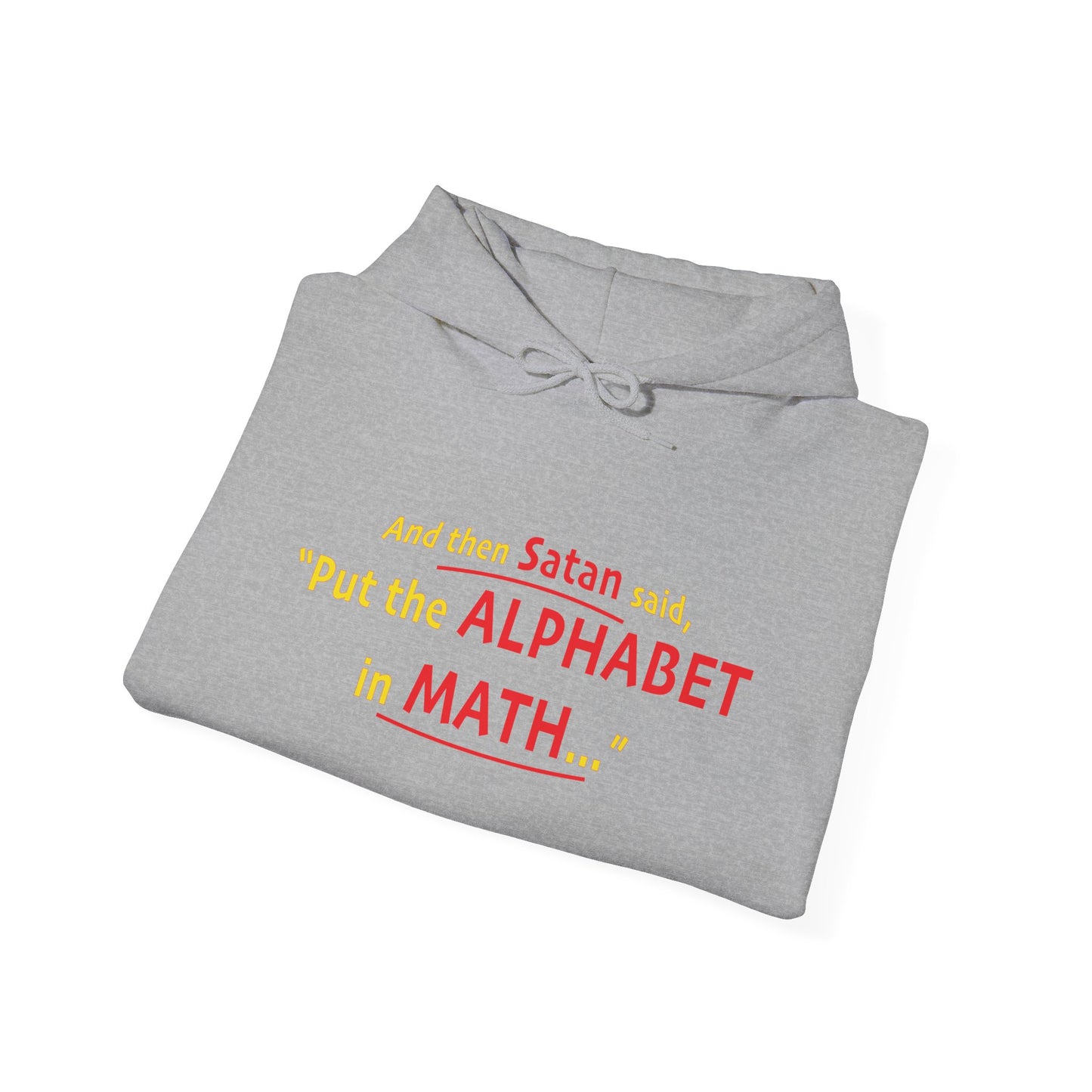 SATAN & MATH - Premium Unisex Funny Sarcastic Black Hoodie Sweatshirt