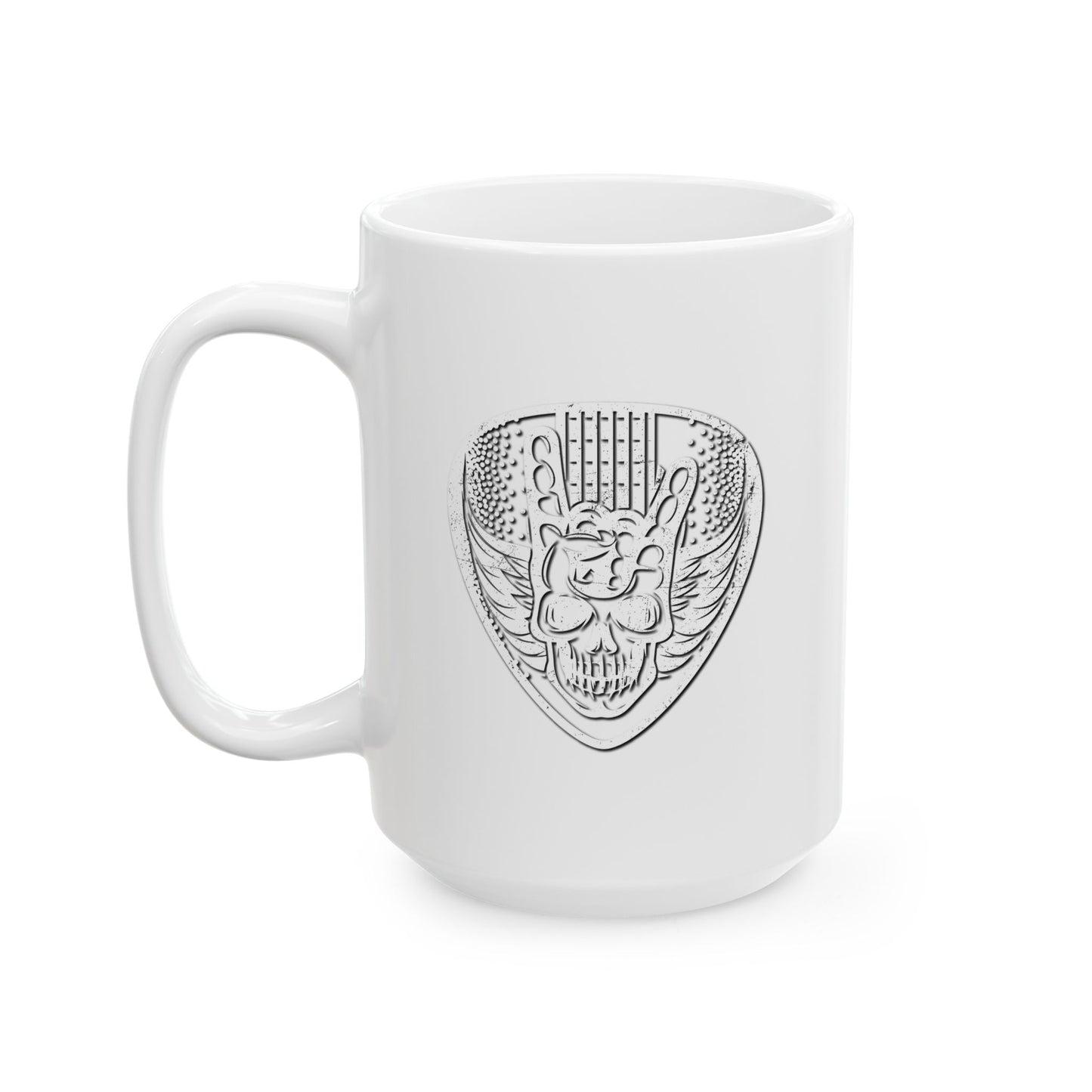 GUITAR SKELETON WHITE MUG