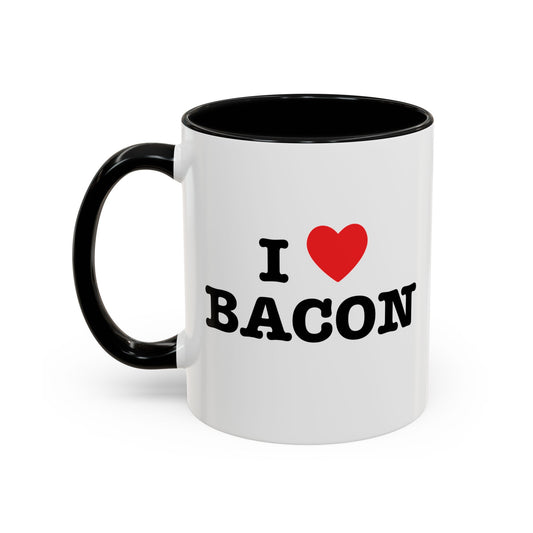 I LOVE BACON Accent BiColor Funny Sarcastic Mug