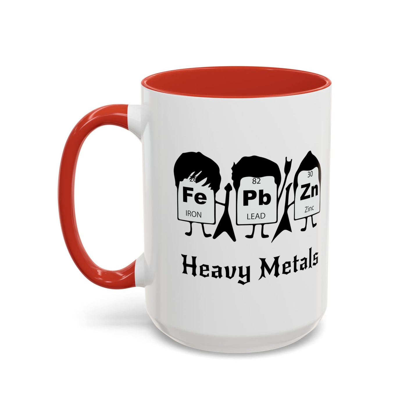 HEAVY METALS Accent BiColor Funny Sarcastic Mug