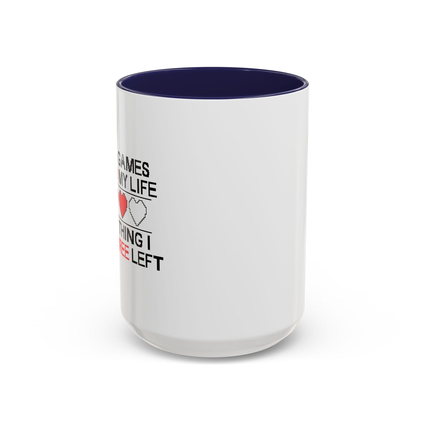 VIDEO GAMES RUINED MY LIFE Accent BiColor Funny Sarcastic Mug