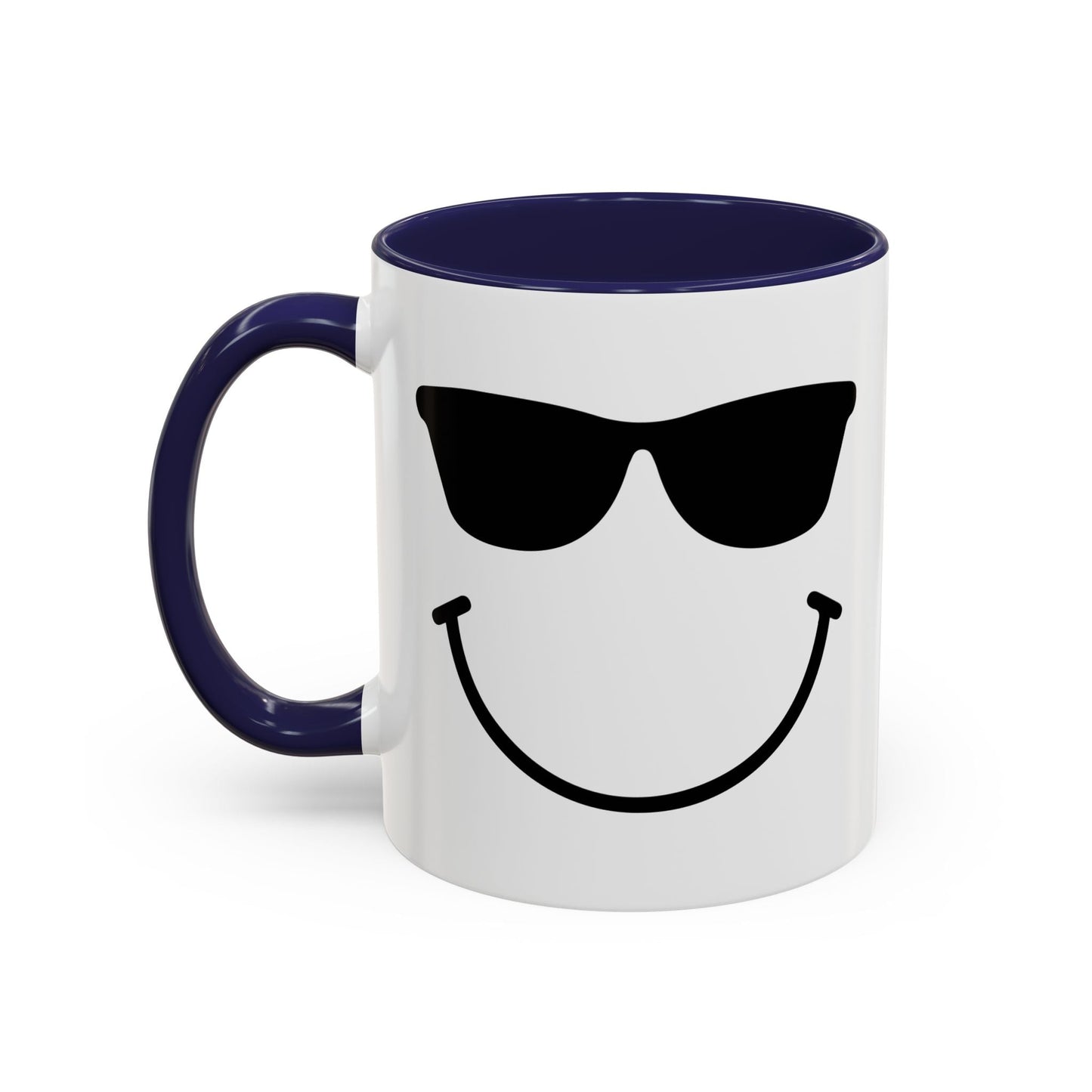 SUNGLASSES SMILE Accent BiColor Funny Sarcastic Mug