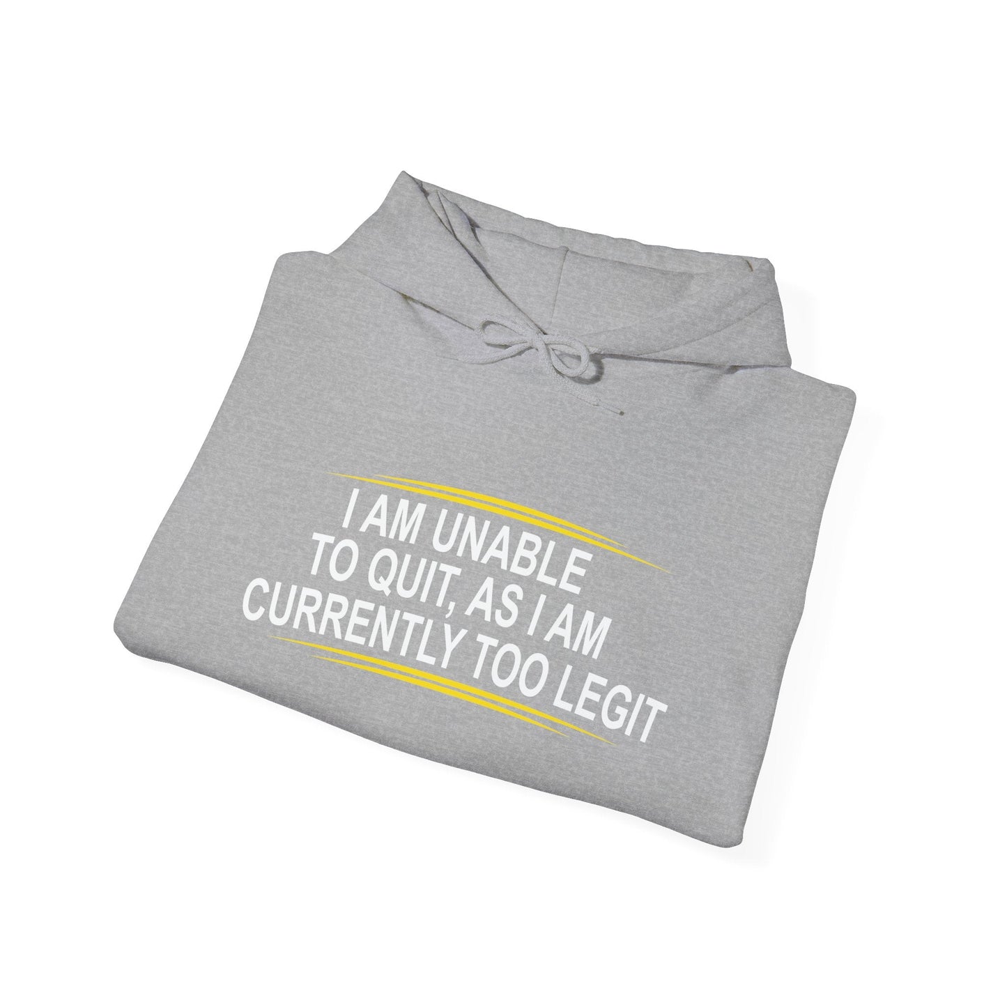 I AM UNABLE TO QUIT - Premium Unisex Funny Sarcastic Black Hoodie Sweatshirt