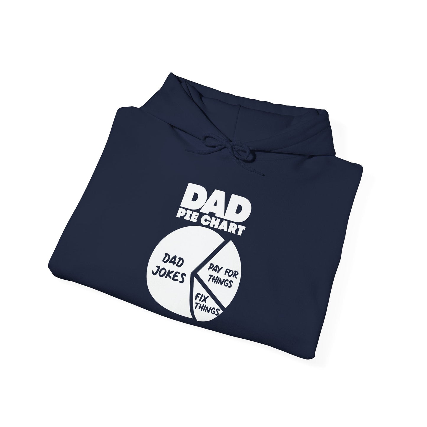 DAD PIE CHART - Premium Unisex Funny Sarcastic Black Hoodie Sweatshirt