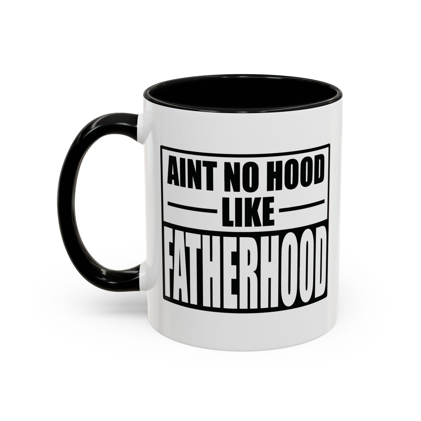 FATHERHOOD Accent BiColor Funny Sarcastic Mug