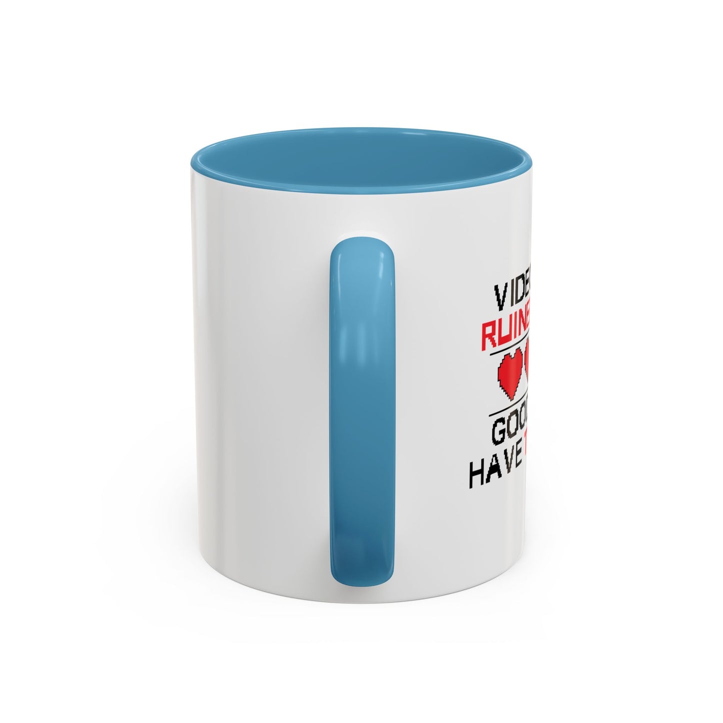 VIDEO GAMES RUINED MY LIFE Accent BiColor Funny Sarcastic Mug