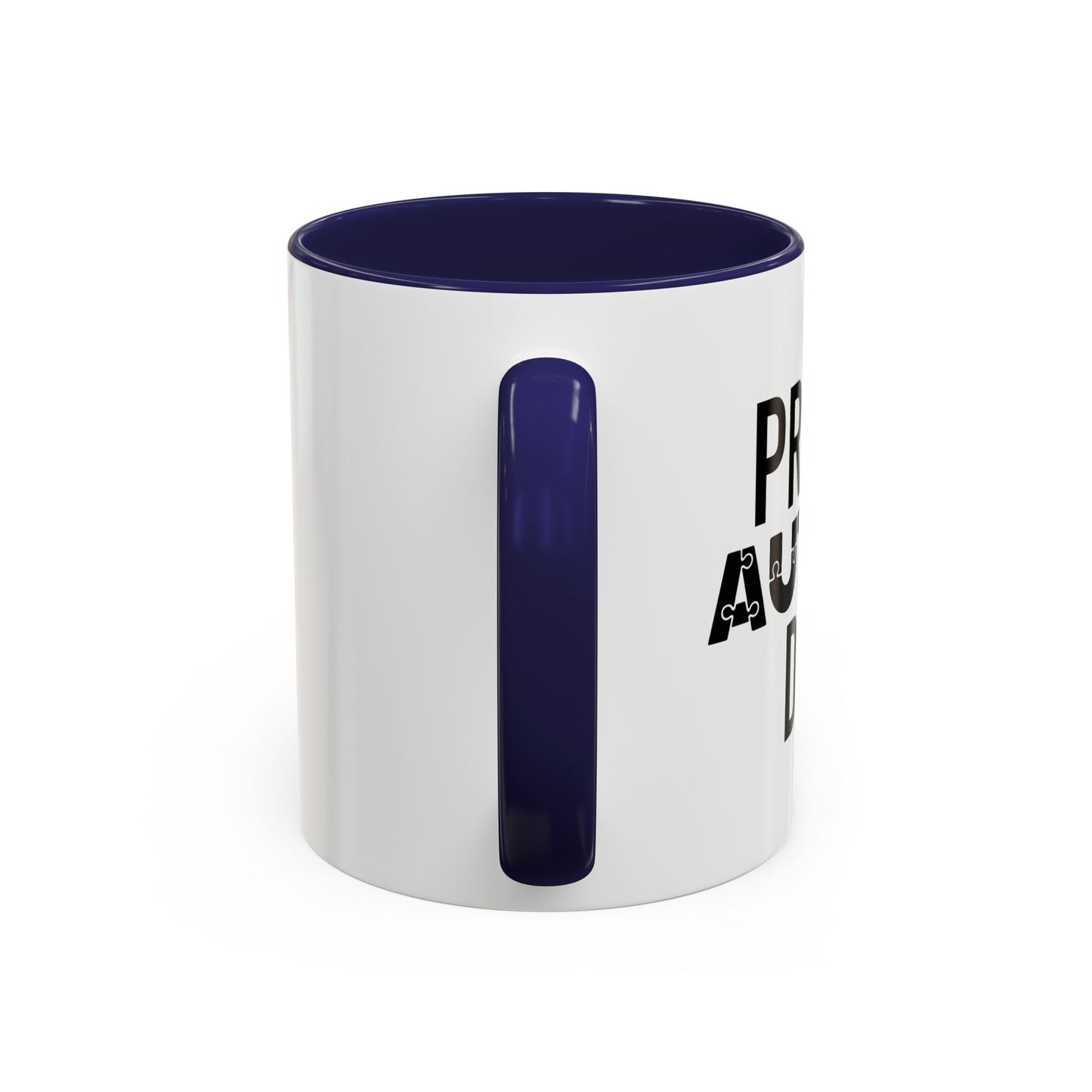 PROUD AUTISM DAD Accent BiColor Mug