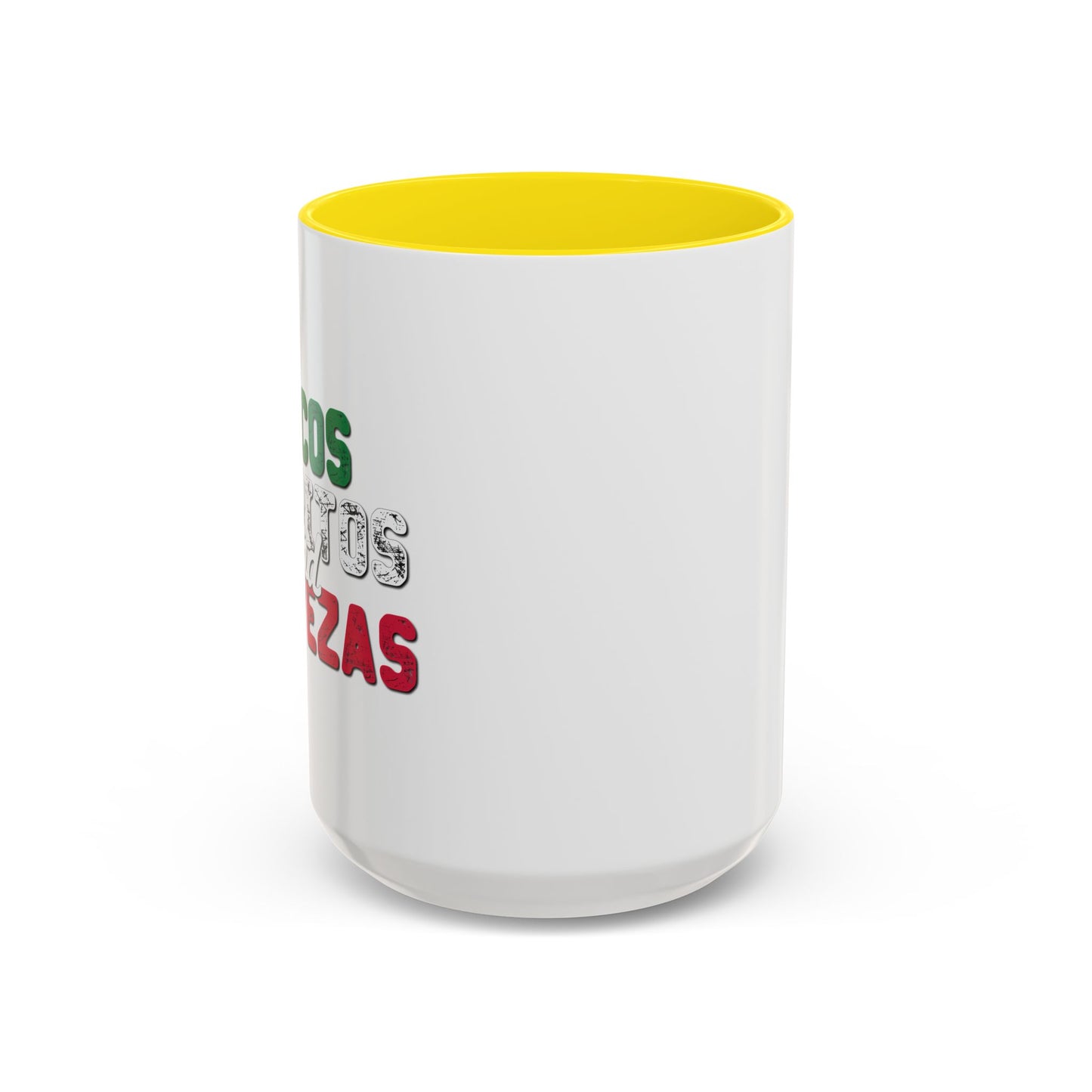 TACOS BURRITOS AND CERVEZAS Accent BiColor Funny Sarcastic Mug