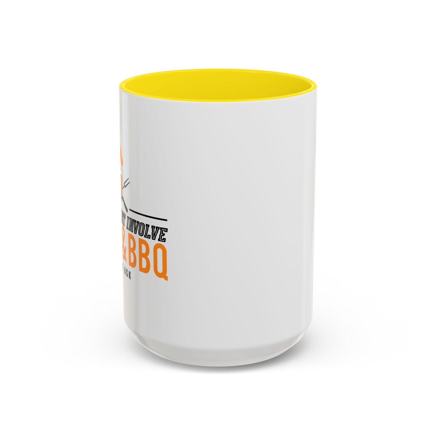 IF IT DOESN'T INVOLVE BEER & BBQ Accent BiColor Funny Sarcastic Mug