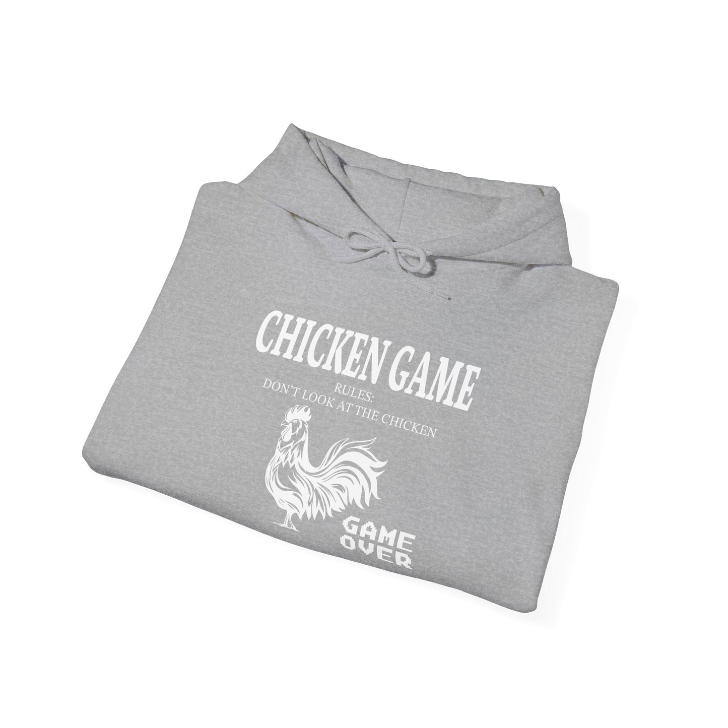 CHICKEN GAME - Premium Unisex Funny Sarcastic Black Hoodie Sweatshirt