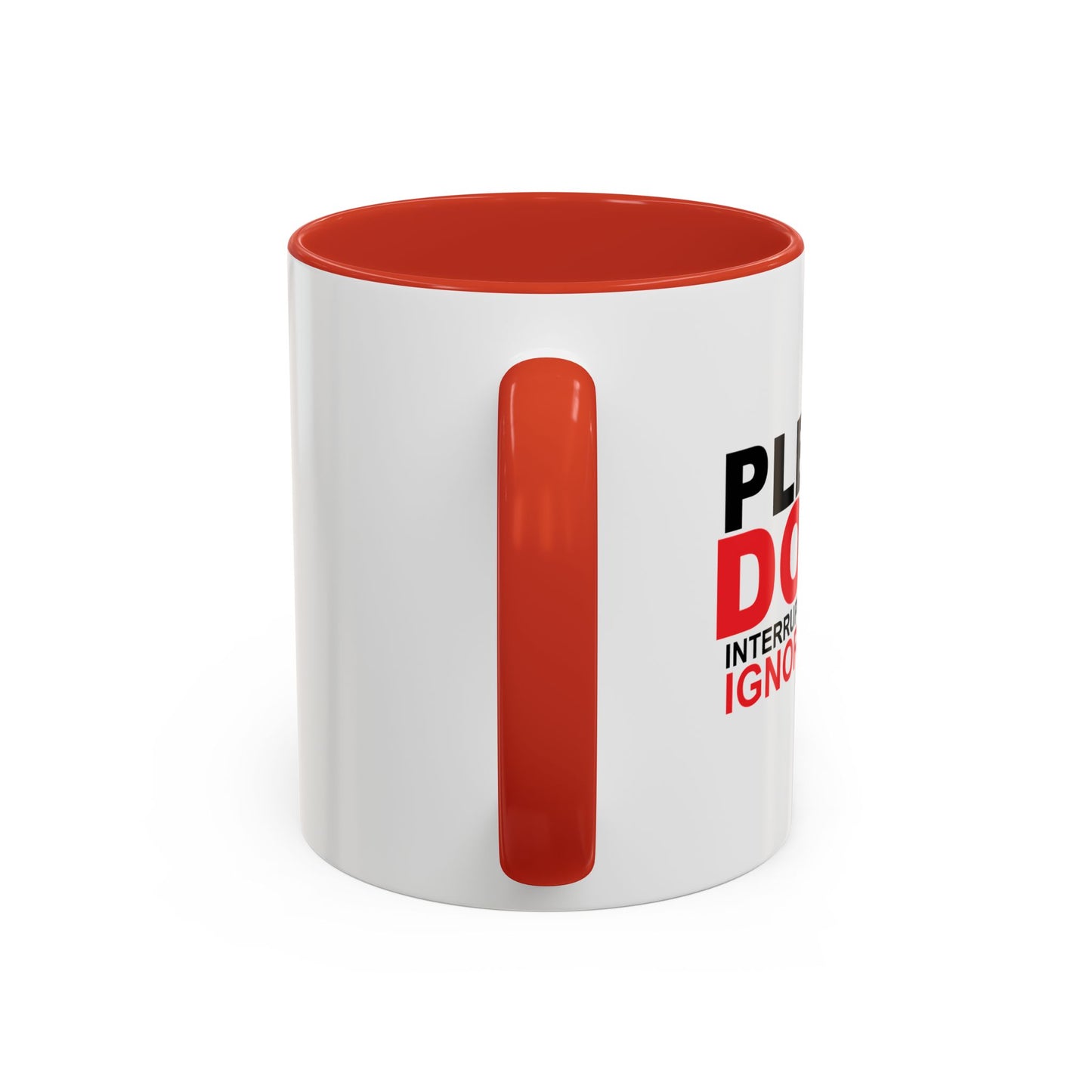 PLEASE DON'T INTERRUPT ME Accent BiColor Funny Sarcastic Mug