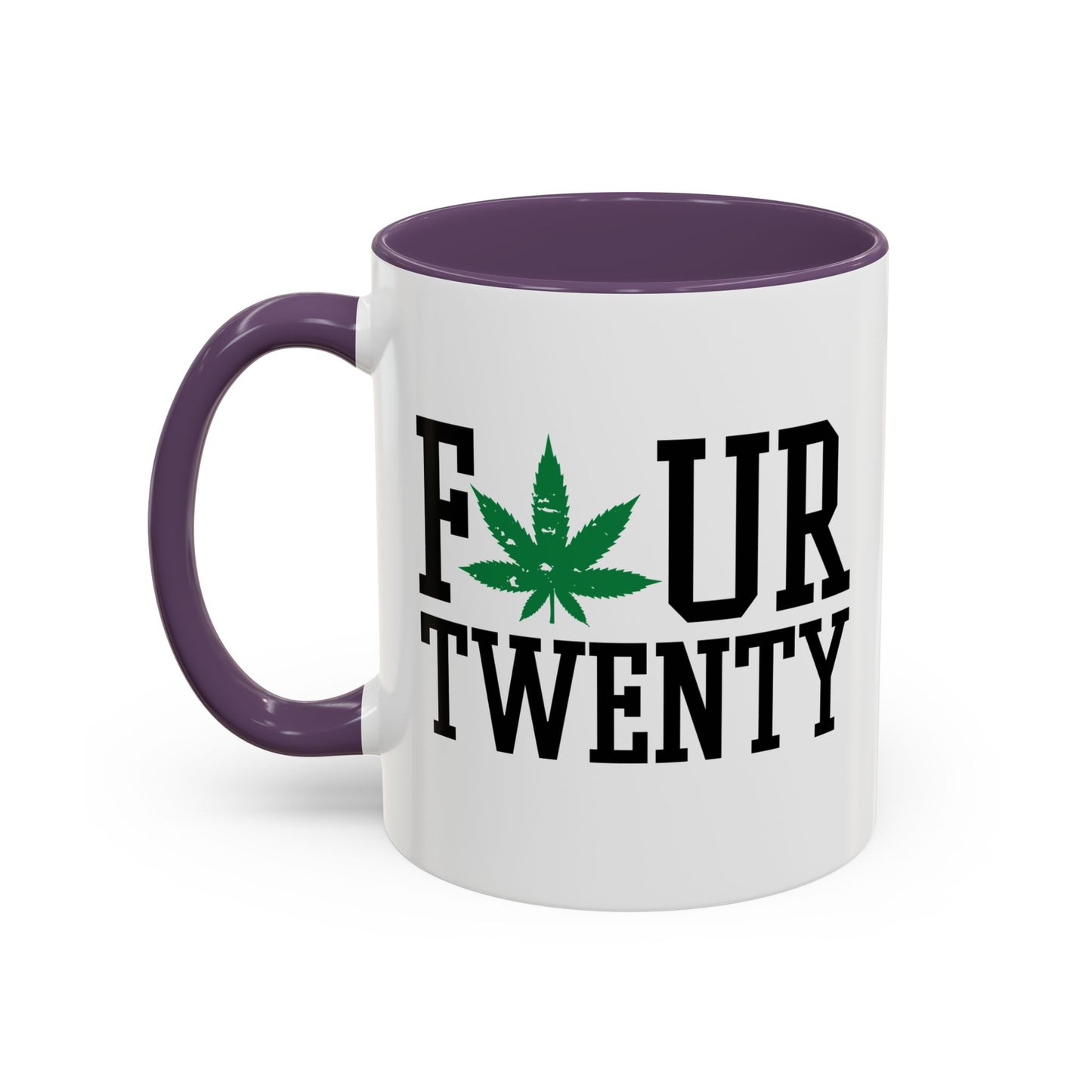 FOUR TWENTY LEAF Accent BiColor Funny Sarcastic Mug