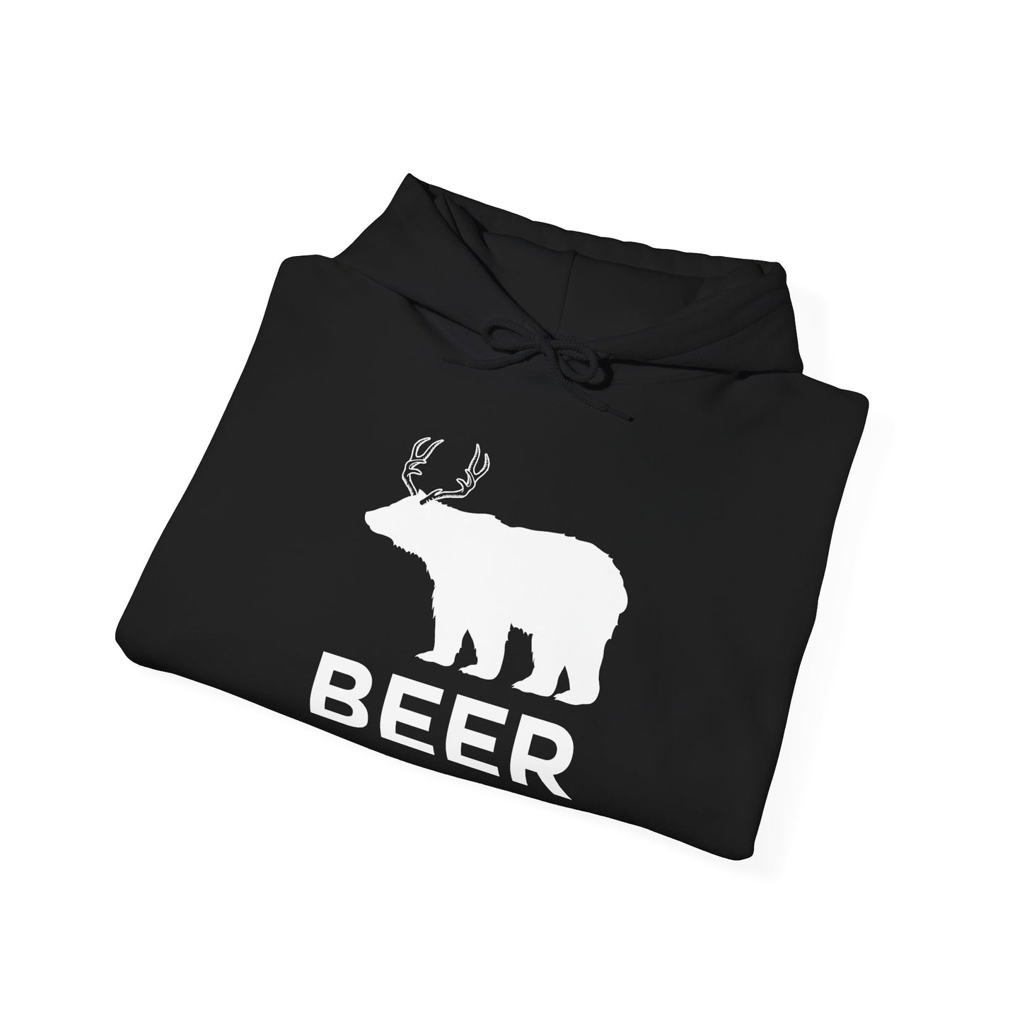 BEER ANIMAL - Premium Unisex Funny Sarcastic Black Hoodie Sweatshirt