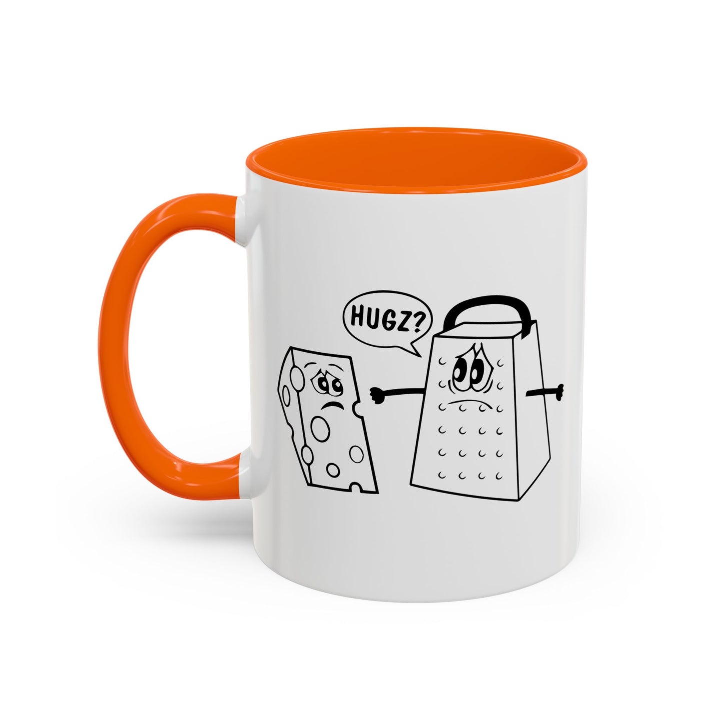 HUGZ? Accent BiColor Funny Sarcastic Mug