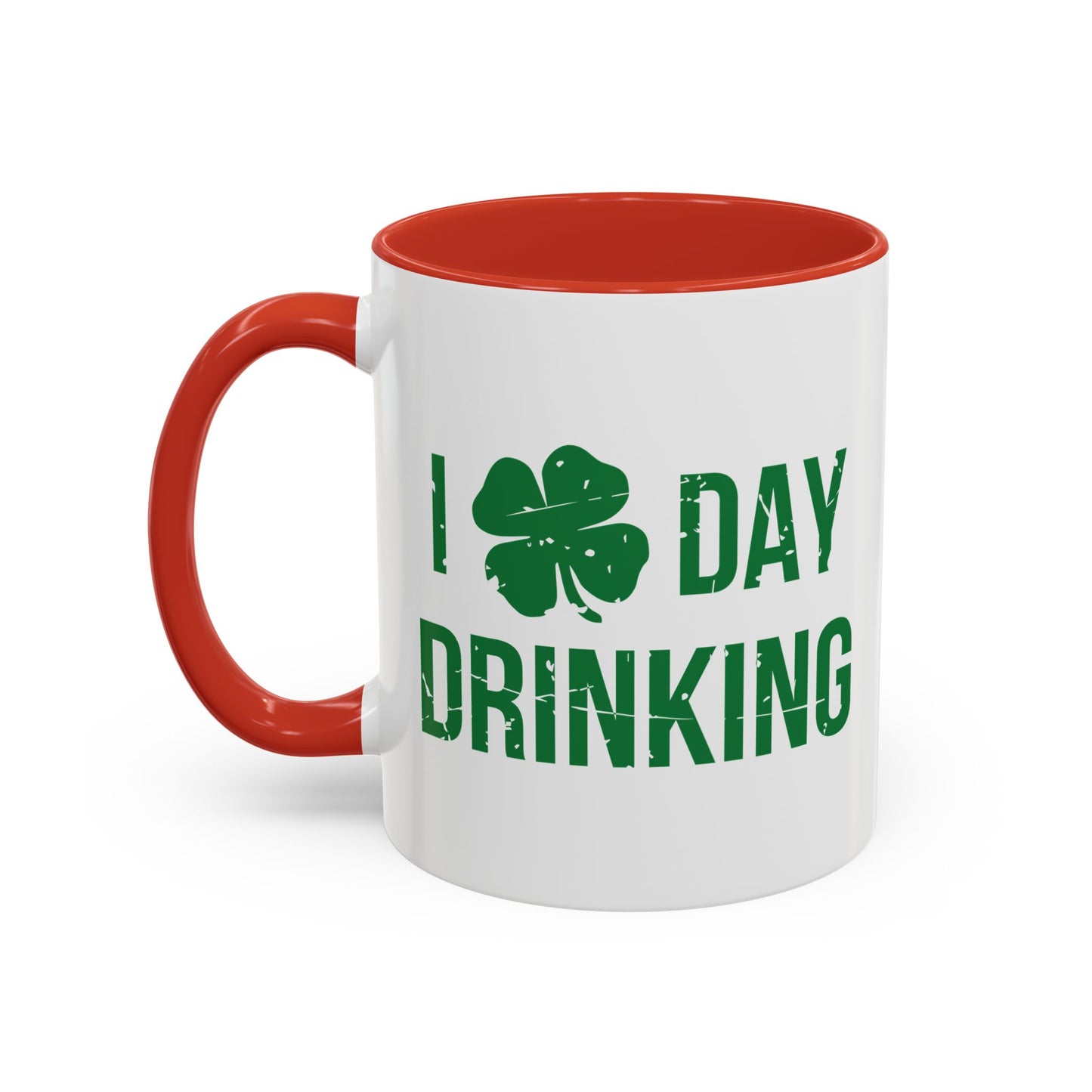 I HEART DAY DRINKING Accent BiColor Funny Sarcastic Mug