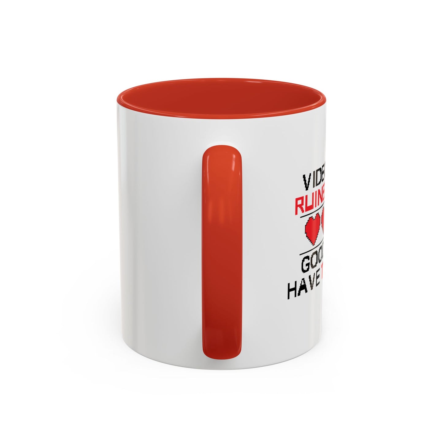 VIDEO GAMES RUINED MY LIFE Accent BiColor Funny Sarcastic Mug