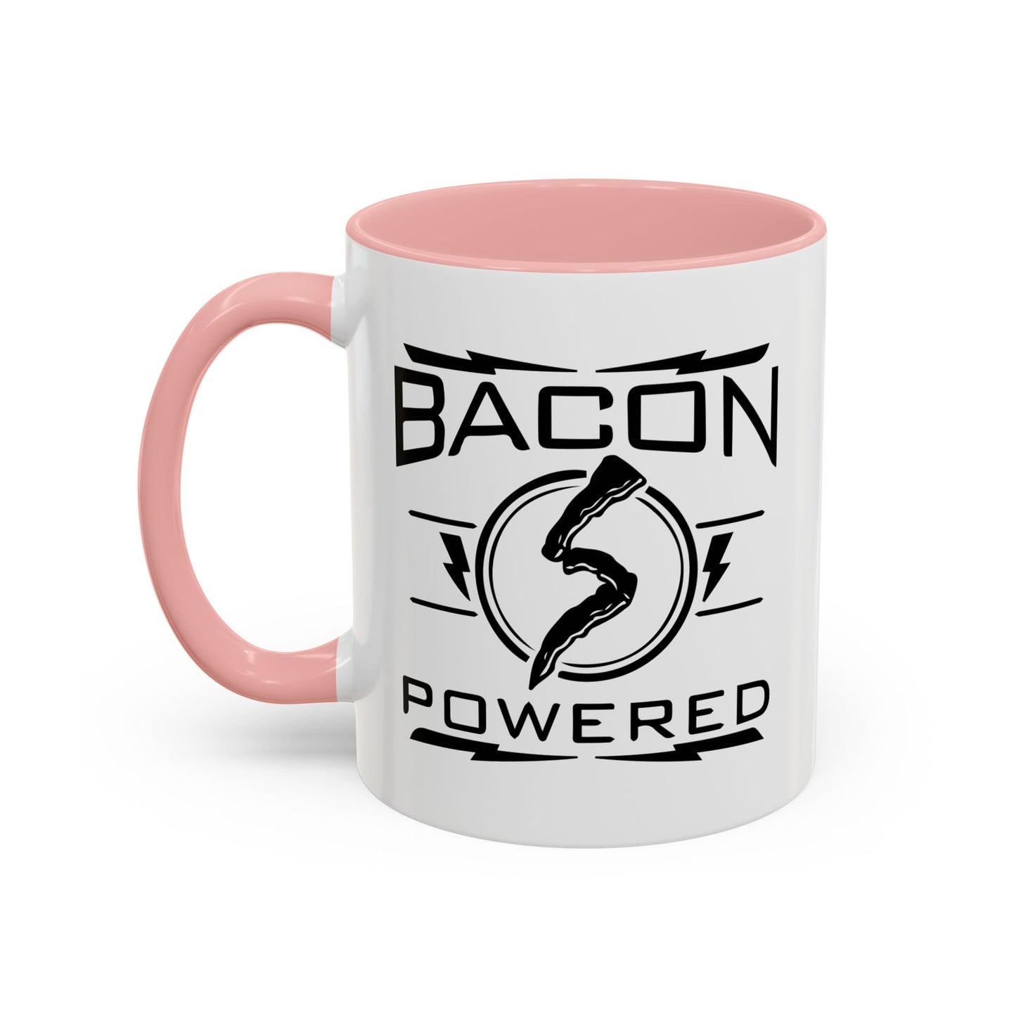 BACON POWERED Accent BiColor Funny Sarcastic Mug