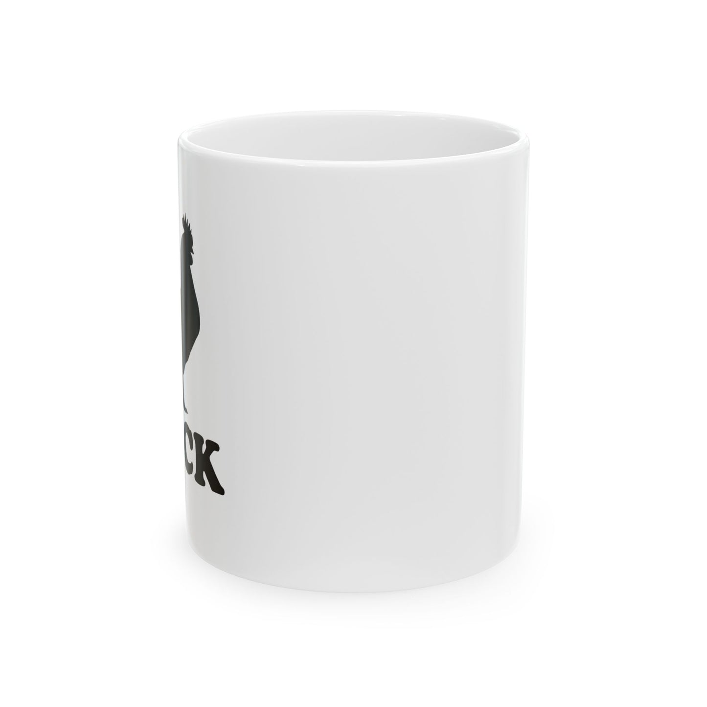 COCK BLOCK FUNNY SARCASTIC WHITE MUG