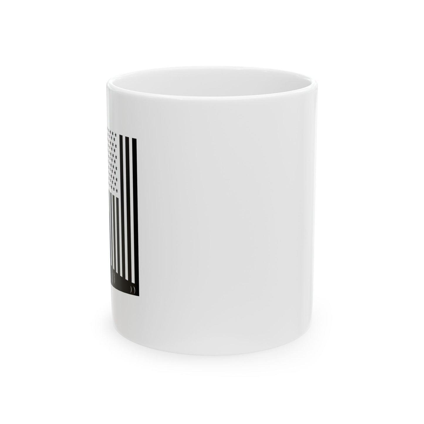 DISTRESS TRUCK AMERICAN FLAG MEMORIAL WHITE MUG